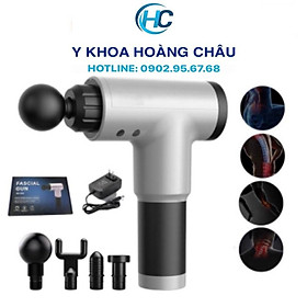 Súng Massage Fascial Gun | 4 Đầu 6 Chế Độ, Giảm Căng Cơ, Nhức Mỏi Vai Gáy