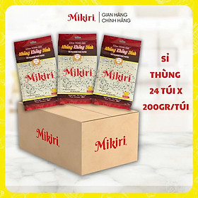 [Sỉ] Thùng Bánh Tráng Mè Đen Nhúng Không Dính Mikiri 24 Túi 200gr/Túi