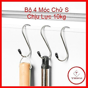 Mua Móc treo đồ chử S  Móc inox treo hàng hóa bọc cao su 2 đầu tiện dụng thông minh  chịu lực 7kg