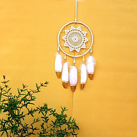 Hình ảnh Dreamcatcher lông vũ đuôi vàng thuần khiết