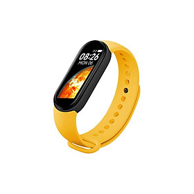 M7 Watch Smart Watch SmartBand Nhịp tim Smartwatch Thể dục theo dõi huyết áp Thể thao thể thao cho Mi Band 7 nam nữ màu: Vàng