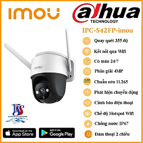 Mua Camera wifi imou Cruiser PTZ IPC-S42FP 4.0 megapixel  camera ngoài trời chống nước IP67 quay quét qua app  Fullcolor có màu ban đêm  đàm thoại hai chiều  phát hiện chuyển động - Hàng chính hãng bảo hành 24 tháng