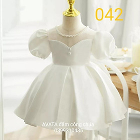 Hình ảnh Váy công chúa bé gái , váy trẻ em trắng từ 8-40kg  ( mã 042 ) [Rẻ vô địch]