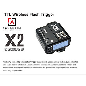 Trigger Godox X2T tích hợp TTL HSS 1/8000 - Hàng chính hãng - For