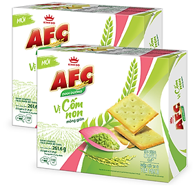 Combo 2 hộp Bánh quy dinh dưỡng AFC vị cốm non 2x261.6g