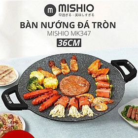 Bàn nướng điện men đá Mishio MK347 kiểu dáng Hàn Quốc - Hàng chính hãng bảo hành 18 tháng