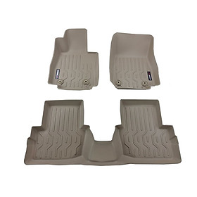 Thảm lót sàn xe ô tô Mazda 2 2016-đến nay Nhãn hiệu Macsim chất liệu nhựa TPV cao cấp màu be