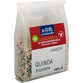 Hạt diêm mạch hỗn hợp ba màu hữu cơ Sottolestelle 250g Organic Quinoa Tricolor