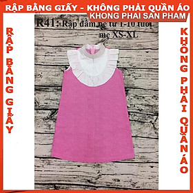 Rập giấy A0 đầm bé gái mã R41 (BẢN VẼ)