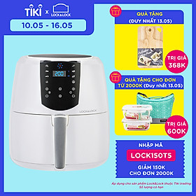 Nồi Chiên Không Dầu Lock&Lock EJF357WHT (5.2 Lít) - Hàng Chính Hãng