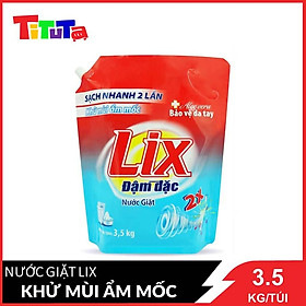 Túi Nước Giặt Lix Đậm Đặc Hương Hoa 3.5Kg NG350 - Tẩy Sạch Vết Bẩn Cực Mạnh