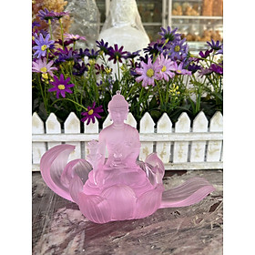 Mua Tượng Phật Dược Sư đá lưu ly nhiều màu trang trí xe hơi xe ôtô  bàn thờ - Cao 12 cm