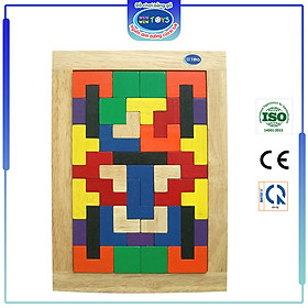 Đồ chơi gỗ Bộ xếp gạch nhỏ | Winwintoys 67152 | Phát triển tư duy logic và sự sáng tạo | Đạt tiêu chuẩn CE và TCVN