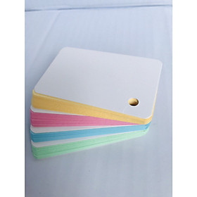 100 Thẻ Flashcard Màu Thái 5x8cm Kèm Khoen Bìa