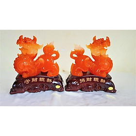 Mua Tỳ Hưu Phong Thủy Đỏ Cam cao 22cm