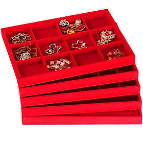 Ring Earring Necklace Jewelry Display Organizer Box Tray Showcase Holder 1