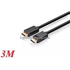 Cáp Displayport 2 Đầu Dương Dài 3Met UGREEN 10212  - Hàng Chính Hãng