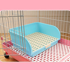 Pet Litter Box Corner Toilet Tray Pan Potty Trainer Adult Rabbit Cage