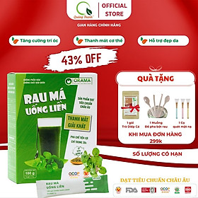 [CHÍNH HÃNG] Bột Rau Má Đậu Xanh Mát gan, detox, giảm mụn, giảm cân, giải nhiệt cơ thể - Hộp 180g