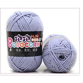 Len Sợi Đan Móc Cuộn 50gr Bao Gồm 42 Màu , Len Milk Cotton BOBO Mềm Mịn Sợi To 2mm Dành Cho Người Mới Bắt Đầu Rất Thích Hợp Móc Thú Len, Thêu Len Xù Punch Needle