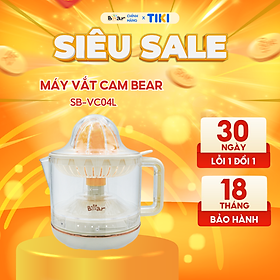Mua Máy Vắt Cam Tự Động Bear 5 Mức Độ Ép Xoay 2 Chiều Với 3 Đầu Vắt Linh Hoạt Phù Hợp Với Nhiều Trái Cây Dễ Sử Dụng SB-VC04L