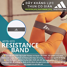 Dây Kháng Lực Thun Co Giãn ADIDAS ADTB-1070 Resistance Band (Bảng rộng 7.5 cm) - Hàng Chính Hãng