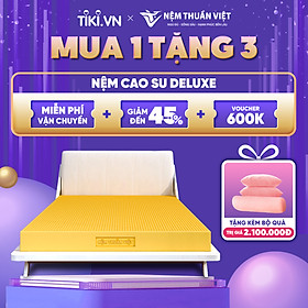 Mua (1m2x2mx5cm) Nệm Cao Su Thuần Việt Deluxe 100% Cao Su Thiên Nhiên  Bền Bỉ  Thoáng Mát  Êm Ái