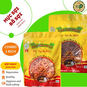 MỰC SỢI VÀ KHÔ BÒ SỢI COMBO 2 BỊCH - MÔI BỊCH 100G