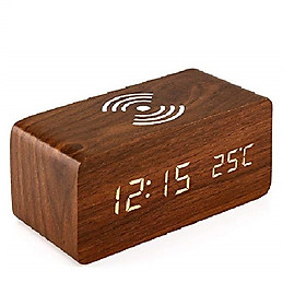 Mua ĐỒNG HỒ GỖ THÔNG MINH SẠC KHÔNG DÂY (WIRELESS CHARGER)