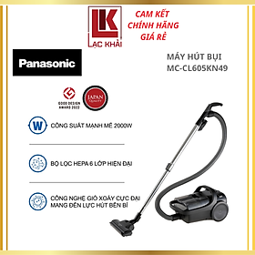 Mua Máy Hút Bụi Dạng Hộp Panasonic MC-CL605KN49 - Công suất 2000W - Công nghệ gió xoáy cực đại - Bộ lọc HEPA hiện đại - sản xuất tại Malaysia - Hàng chính hãng - Bảo hành 12 tháng