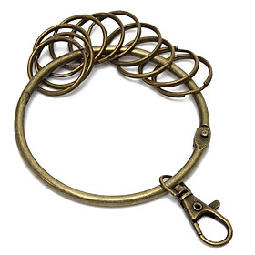 3-10pack Bronze Round Large Circle Ring Keychain Key Rings Organizer Holder 73mm