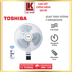 Mua Quạt treo tường Toshiba F-WSA20(H)VN - 3 cánh  động cơ bạc thau - 3 mức gió - Điều khiển từ xa - Hẹn giờ tắt - Hàng chính hãng  bảo hành 12 tháng