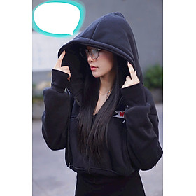 Áo Khoác Nỉ dày xuất khẩu mềm mịn.dáng lửng,xỏ ngón,logo thêu.có túi trong, form dưới 65kg.nón to 2 lớp Thời Trang
