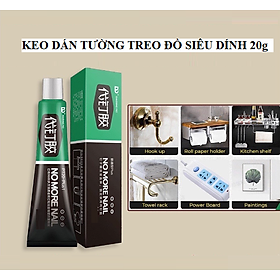 Keo Siêu Dính Đa Năng 20g,60g Keo Dán Siêu Chắc Mọi Bề Mặt, Nhanh Khô, Không Làm Hỏng Bề Mặt Tường, Không Cần Khoan Đục