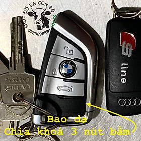 Bao da dành cho chìa khóa BMW series 3 5 7 X GT handmade da thật 003