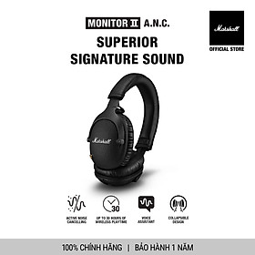 Mua  Hàng chính hãng  Tai nghe Bluetooth Marshall Monitor II ANC - 30 hours battery life (Đen)