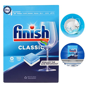 Viên rửa bát Finish Classic 110 viên, viên rửa cao cấp chuyên dùng cho máy rửa bát, nhập khẩu chính hãng