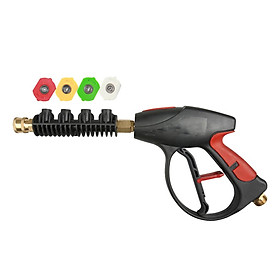1 set Quick Connect 3000PSI Pressure Washer Gun with 4-Color Nozzles Tips Set