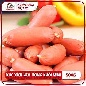 Xúc xích heo xông khói mini 4-6cm 15g/Mini smoked pork sausage500GR/PE