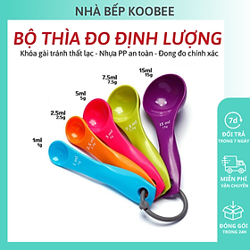 Mua Bộ thìa đong  muỗng đong nhà bếp 5 cái  thìa đo lường  định lượng bột  sữa  gia vị  chế biến đồ ăn dặm cho bé