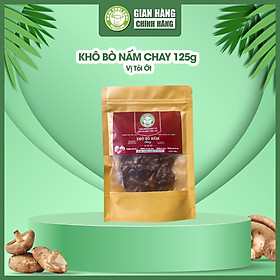 Khô Bò Nấm Chay Vị Tỏi Ớt 125g Nấm Tươi Cười, Dùng Ăn Vặt Chay, Ăn Kèm Cơm, Cháo, Xôi Hoặc Chế Biến Tuỳ Ý