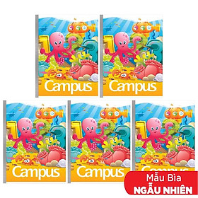 Combo 5 Tập Học Sinh Under The Sea - 4 Ô Ly 96 Trang ĐL 100g/m2 - Campus NB-AUTS96 (Mẫu Màu Giao Ngẫu Nhiên)
