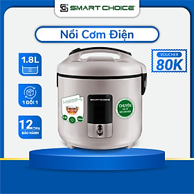 Nồi Cơm Điện Cơ 1.8L + 2.8L SMARTCHOICE Lòng Niêu Dày, Nấu Chín Nhanh, 2 Đến 6 Người Dùng, Thương Hiệu Việt Uy Tín, Bảo hành Chính Hãng 18 Tháng