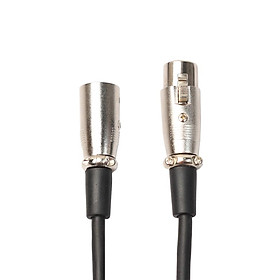 3Pin XLR Male to XLR Female Balanced Patch Lead Speaker Microphone Audio Cable Connector Black 1m-10m