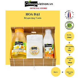 Combo Quà Tặng 5 món sữa tắm Dưỡng ẩm Cottage Hương Hoa Đại-Mẫu mới 2023