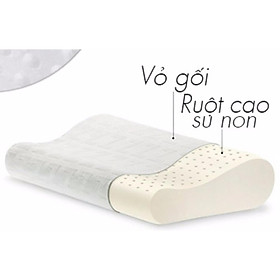 Gối cao su non người lớn cao cấp , gối ngủ chống đau vai gáy, ngáy ngủ  thiết kế gọn nhẹ, giúp chăm sóc giấc ngủ cho bạn mỗi ngày ( giao màu ngẫu nhiên )