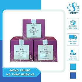 Đông Trùng Hạ Thảo Trung Nhân Ruby X3 Tăng Cường Sinh Lực Cải Thiện Hệ Miễn Dịch Chống Lão Hóa Hộp 10g