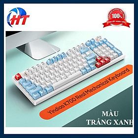 Mua Bàn phím cơ blue switch YINDIAO K700 thiết kế mini 96 phím với nút vặn đa năng có 12 chế độ đèn LED cực đẹp - HT-  HÀNG CHÍNH HÃNG