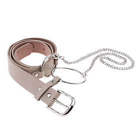 Women Fashion PU Leather Waist Belt Adjustable Waist Belt with Metal Ring