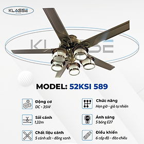 Mua Quạt trần chùm đèn Klasse 52KSI 589 Hàng chính hãng